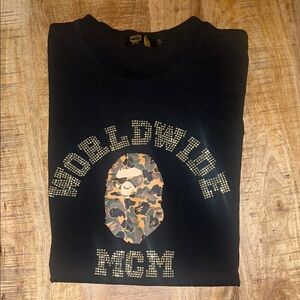 MCM Black and Gold Graphic Tee